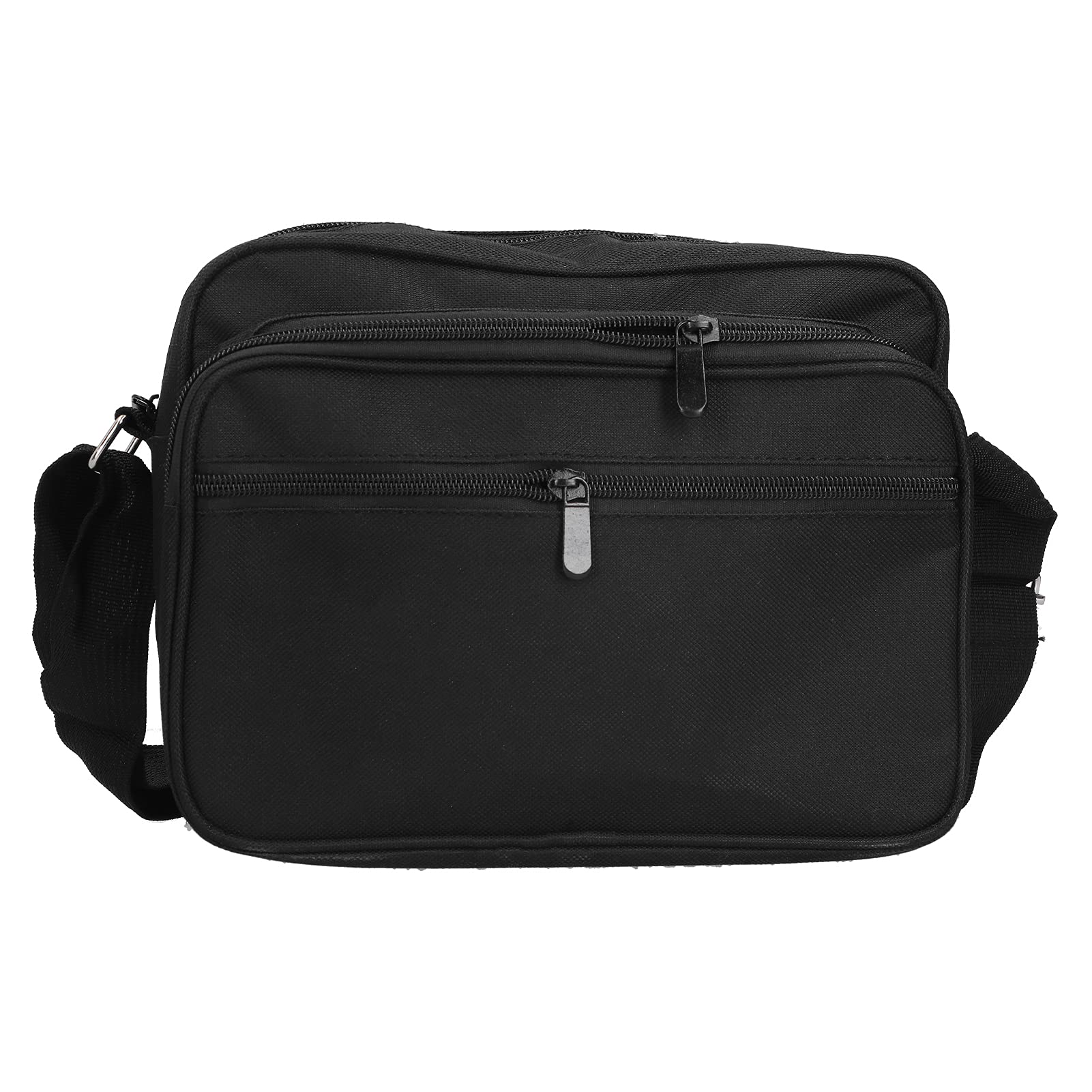 Heavy Duty Canvas Tool Bag with Multiple Zippered Pockets - Portable Black Storage Organizer for Hardware Tools | Durable & Wear-Resistant Backpack for Construction, Electricians & DIY Projects