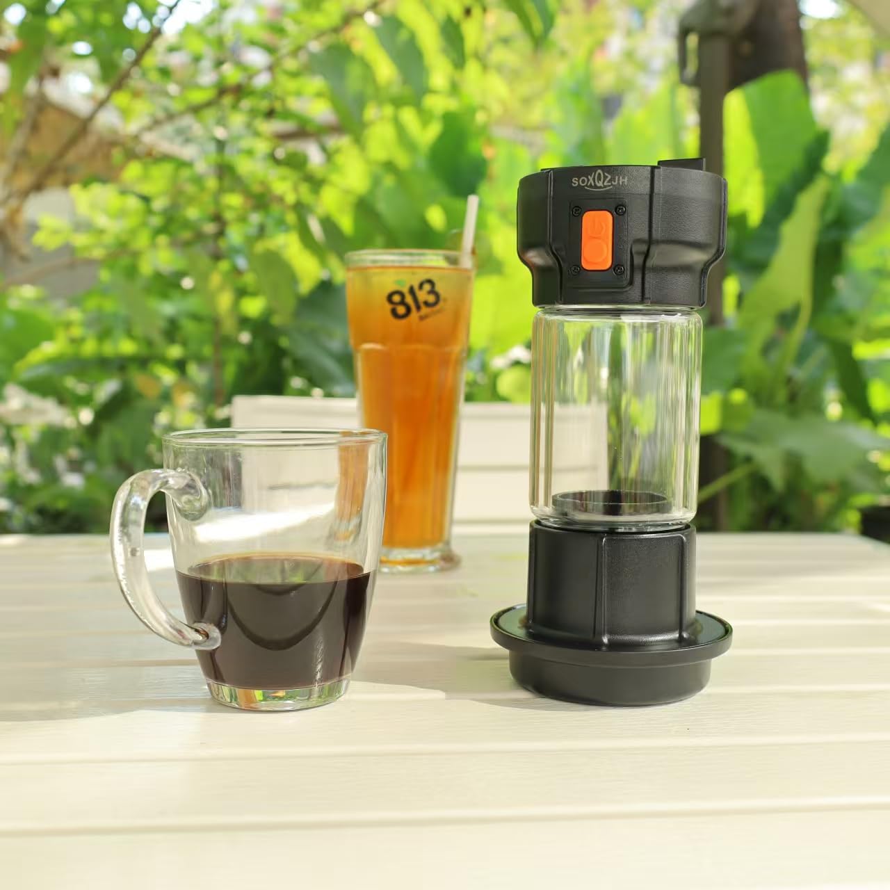 Portable Coffee Maker for Travel & Camping - Single Serve Drip Coffee Machine with Strong Button Feature, Compact & Lightweight - Perfect for Outdoor Adventures, Office, and Home Use