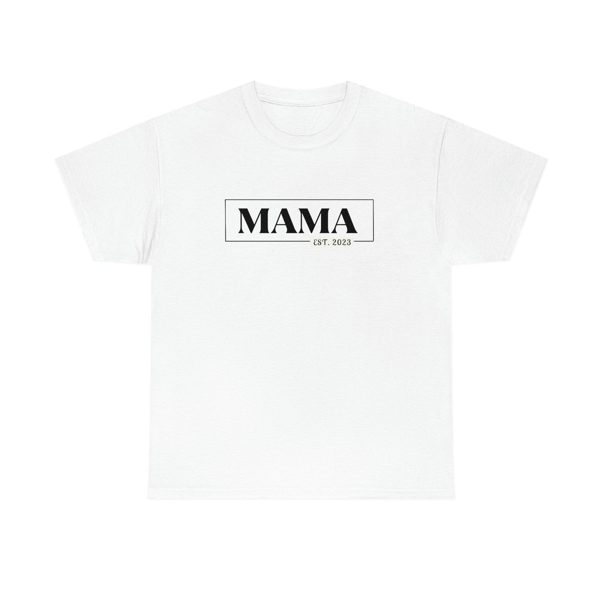 Custom Mama Est. Personalized T-Shirt - Best Mother's Day Gift for Mom - Perfect for Family Reunions, Birthday Celebrations & Special Occasions