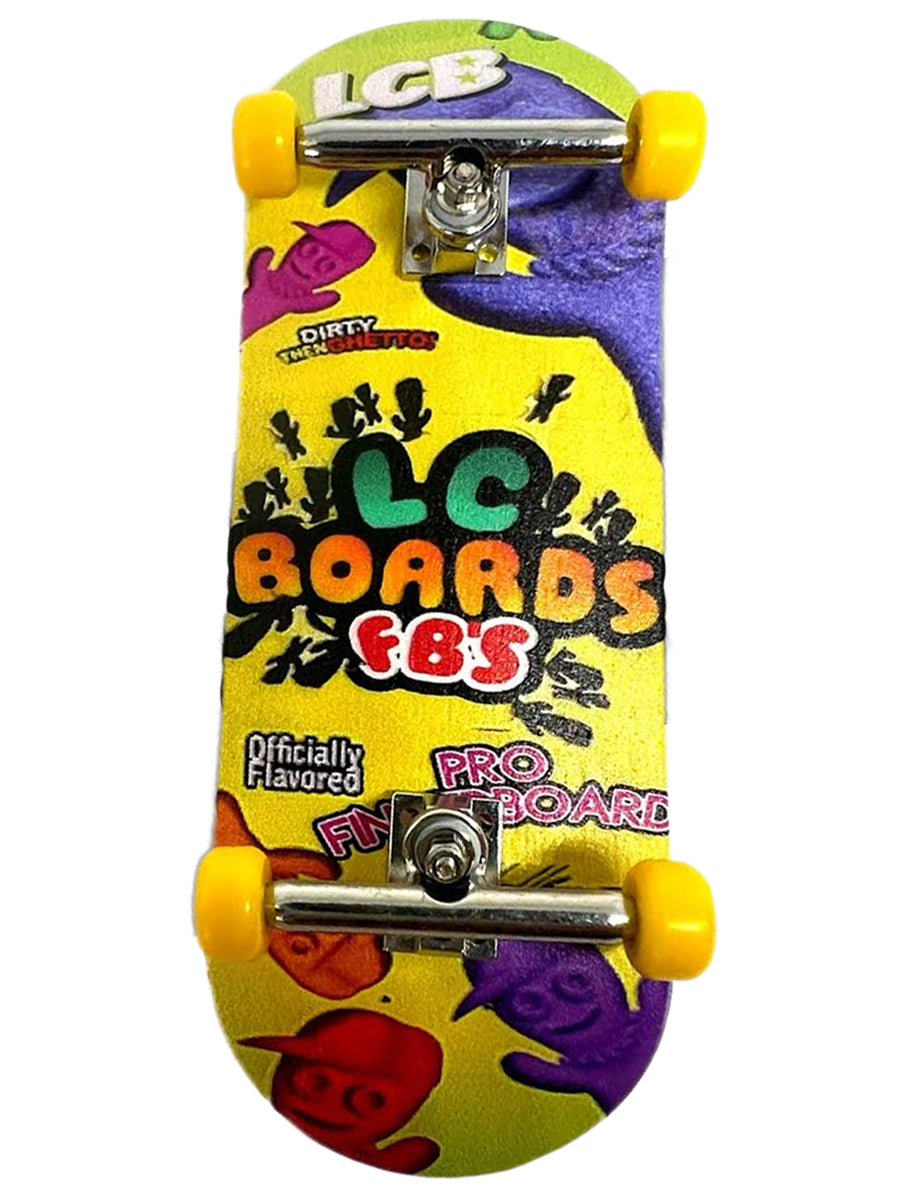 LC Fingerboards Complete Skateboard Kit - Professional Fingerboard Deck, Trucks, Wheels & Grip Tape - Perfect for Skateboard Enthusiasts & Collectors - Great for Office Desk Fun, Stress Relief & Skill Practice