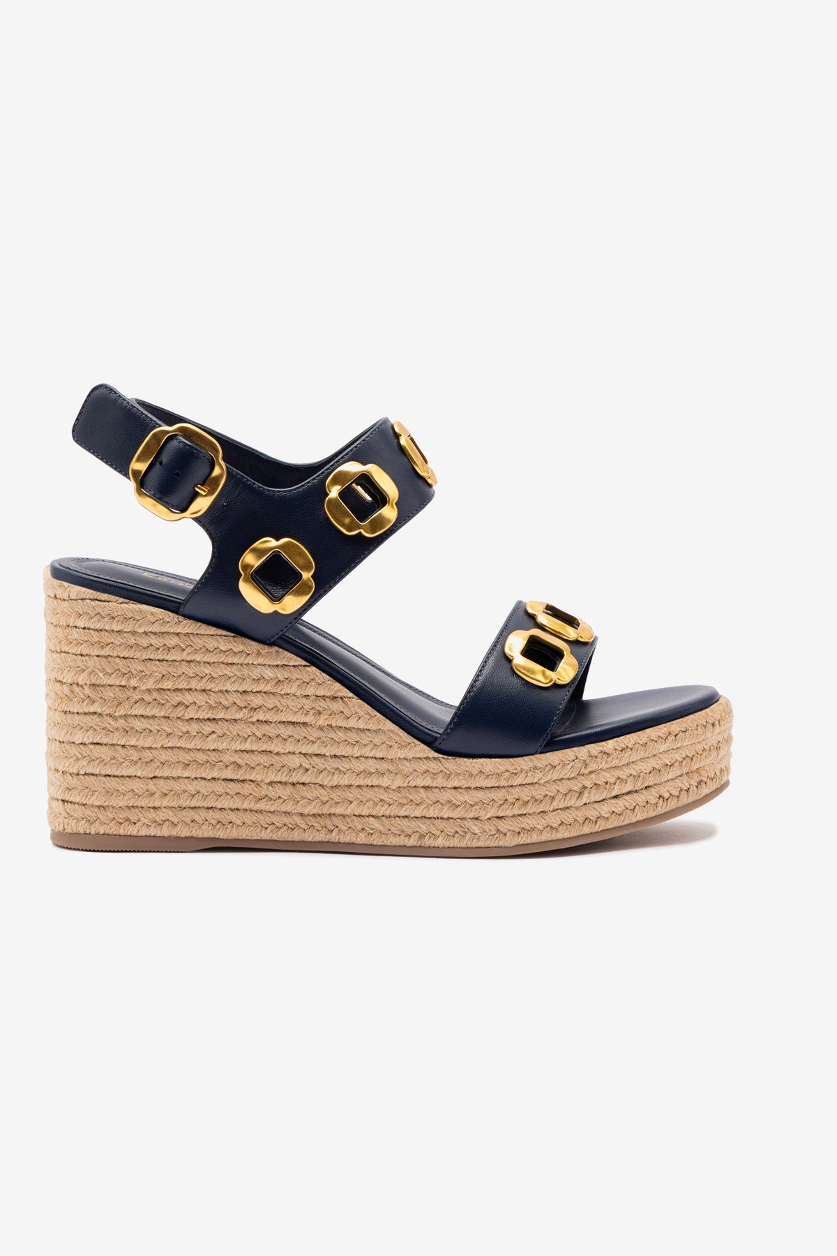 Milan Navy Leather Espadrilles - Women's Casual Summer Shoes for Beach, Walking & Outfits