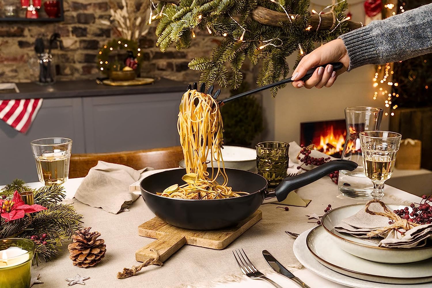 Ballarini Cookin' Italy Non-Stick Pasta Pot Set - 3-Piece Italian Made Cookware for Perfect Pasta & Sauces | Ideal for Home Chefs & Italian Cooking Enthusiasts