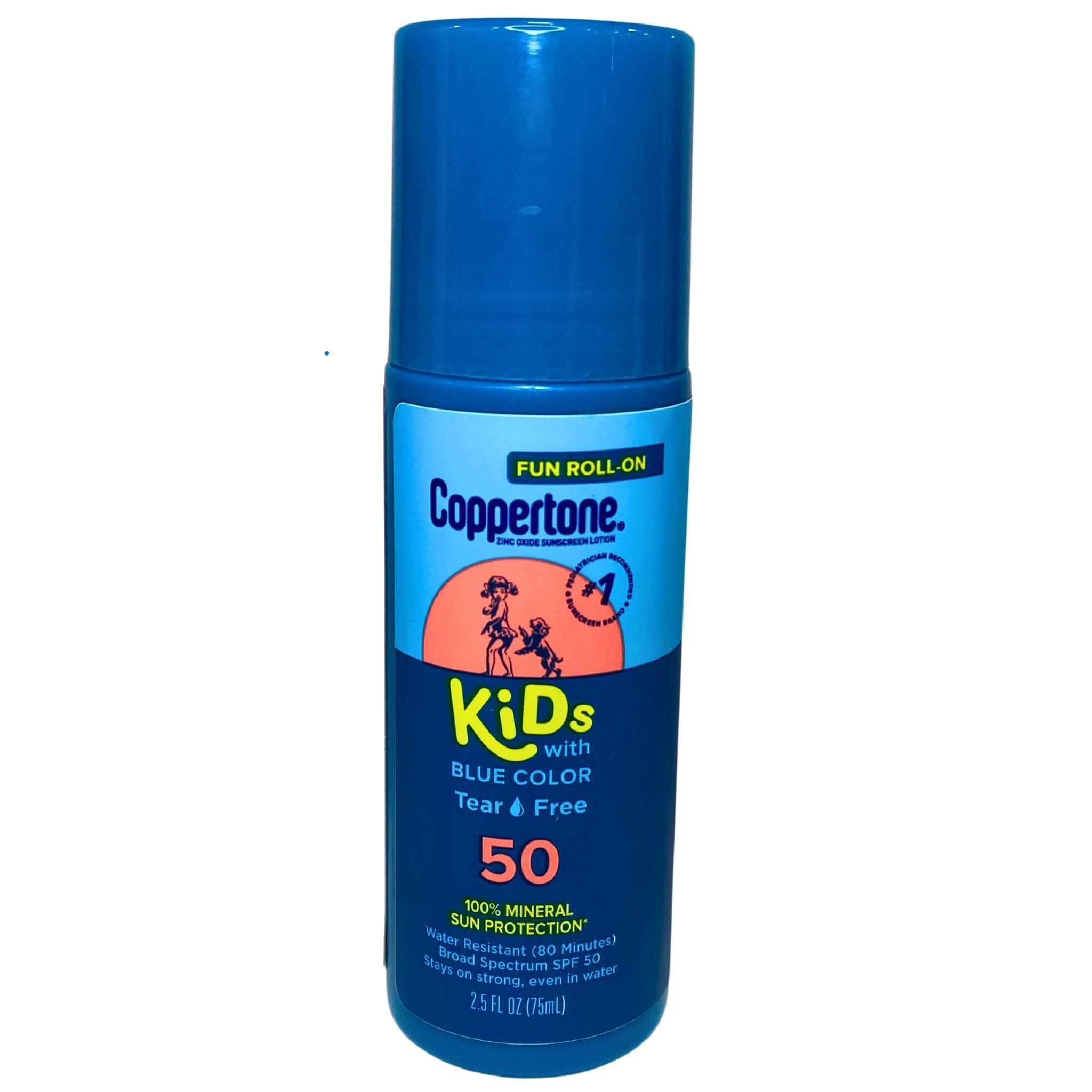 Coppertone Zinc Oxide Sunscreen Lotion for Kids SPF 50 - 2.5 oz (80-Pack Bulk) | Water-Resistant, Hypoallergenic Sun Protection for Outdoor Play, Beach & Swimming