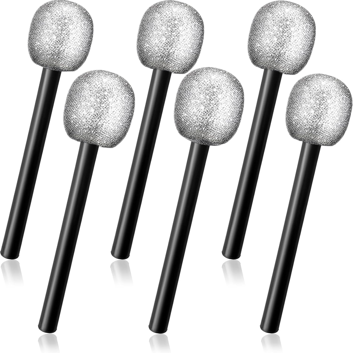 6-Piece Fake Microphone Set for Kids - Toy Karaoke Microphones, Party Accessories for Singing & Music - Perfect for Home Parties, Birthday Gifts & Children's Performances