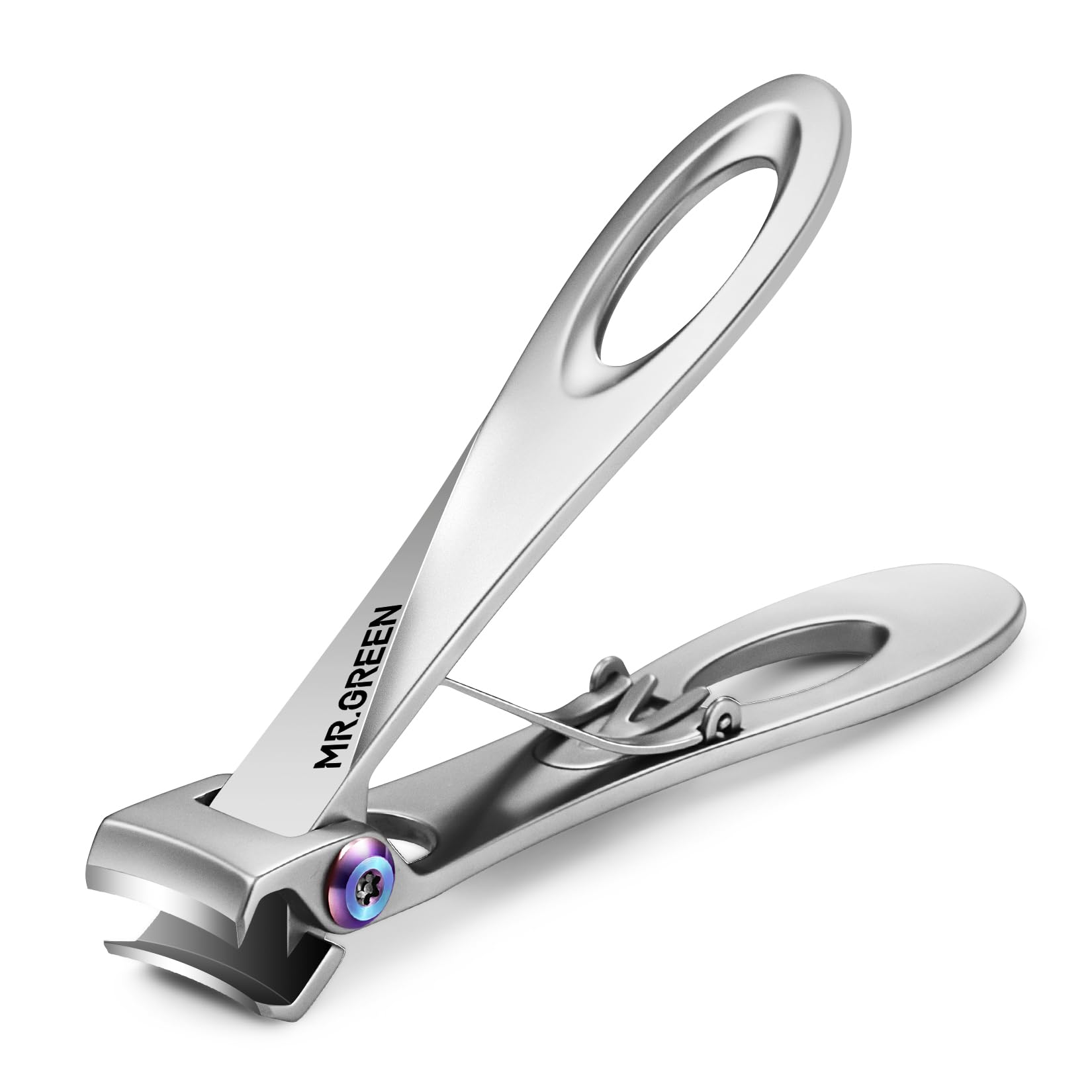 MR.GREEN Wide Jaw Stainless Steel Nail Clippers - Heavy Duty Toenail Cutter for Thick Nails, Professional Manicure & Pedicure Tool (Large Size) - Perfect for Home Grooming, Travel & Salon Use