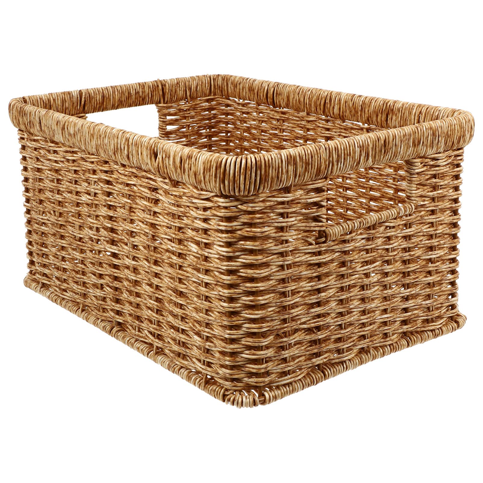 FOMIYES Woven Plastic Storage Bins - Handmade Laundry Baskets, Clothes Hamper & Toy Organizer for Bathroom, Bedroom, Kids Room | Multi-Purpose Storage Solution for Dirty Clothes, Toys & Home Organization