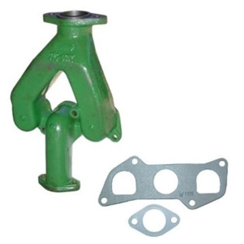 RAParts T10369T New Exhaust Manifold with Gaskets - Compatible with John Deere 340 & 440 Tractor Models - Perfect for Engine Repair & Maintenance