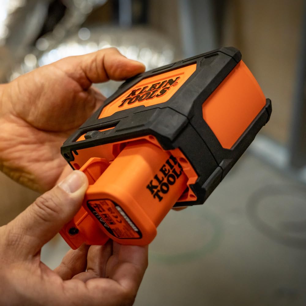 Klein Tools 93PLL Self-Leveling Laser Level - Bright Green 3x360° Planes, Rechargeable Battery & Magnetic Mount for Construction, Remodeling, and DIY Projects