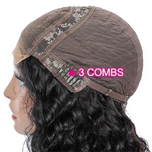 Deep Wave Lace Front Human Hair Wig for Black Women - 150% Density Curly Wet & Wavy Wig with Pre-plucked Baby Hair - 13x4 Lace Closure in Natural Black (28 Inch) - Perfect for Daily Wear, Special Occasions & Protective Styling