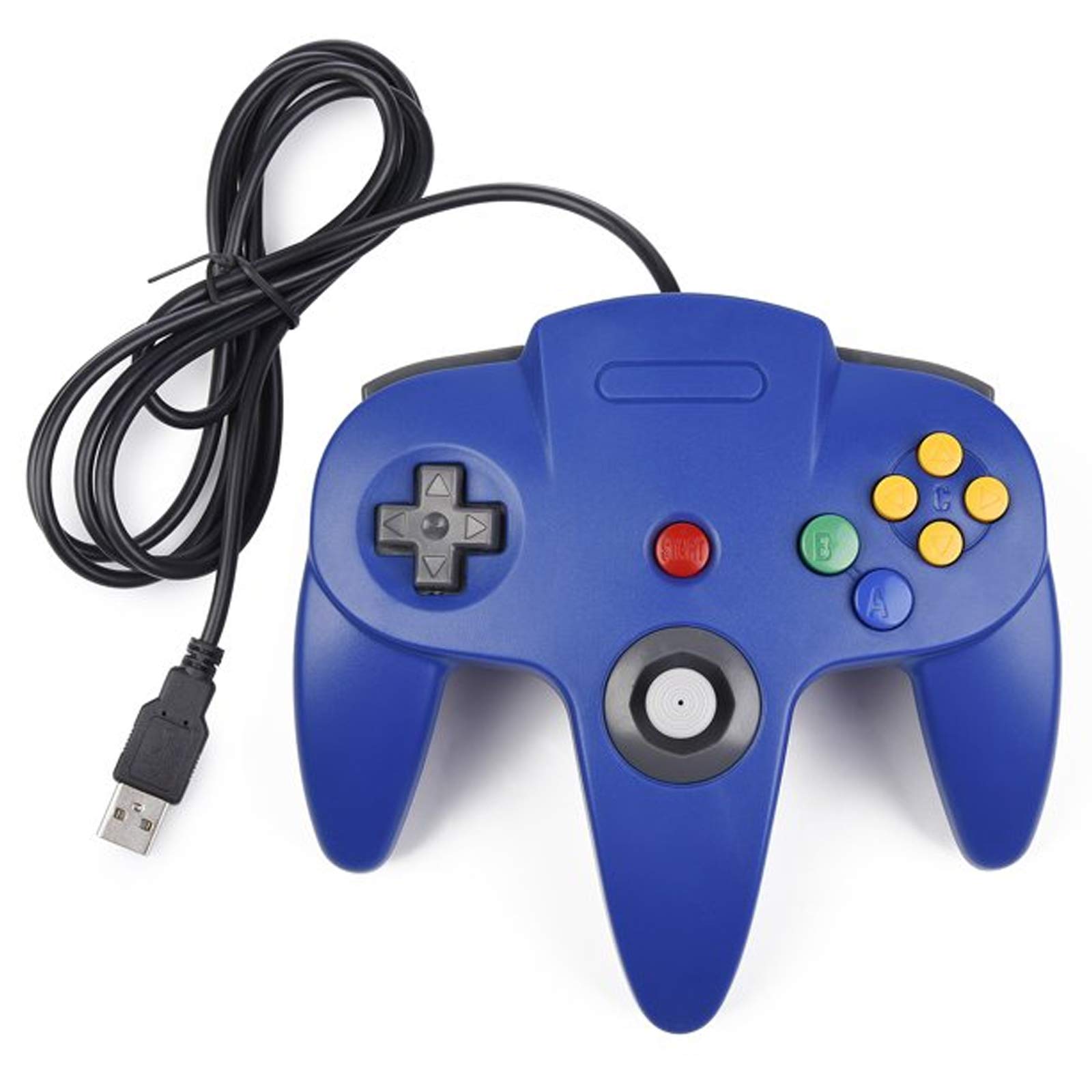 4 Pack USB N64 Controller - Classic Wired 64 Gamepad Joystick for PC, Mac, Raspberry Pi 4 & Windows - Retro Gaming Accessories for Nintendo 64, Super Smash Bros & Mario Kart Players