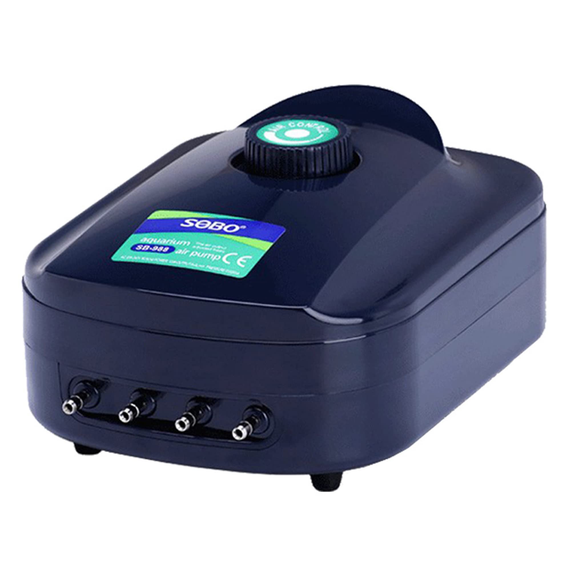SUNWEN Ultra Silent Aquarium Air Pump - Fish Tank Oxygen Pump with Air Stone, Check Valves & Tubing for Freshwater & Saltwater Tanks - Perfect for Home, Office & Aquarium Decor