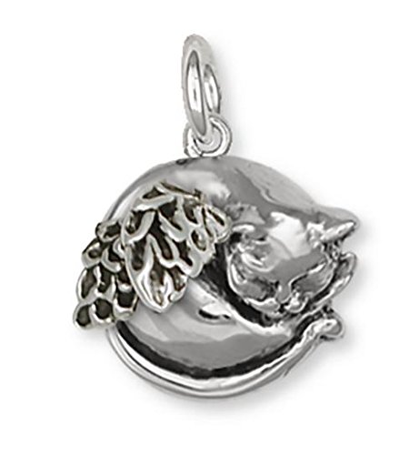 Handmade Sterling Silver Cat Angel Charm Jewelry - Elegant Cat Pendant Necklace for Women | Perfect Gift for Cat Lovers, Birthday & Christmas