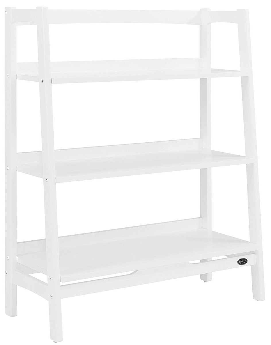 Landon Wide Etagere Bookcase - White Wooden Bookshelf for Living Room, Bedroom & Office Storage - Modern Display Shelf for Books, Decor & Organizing