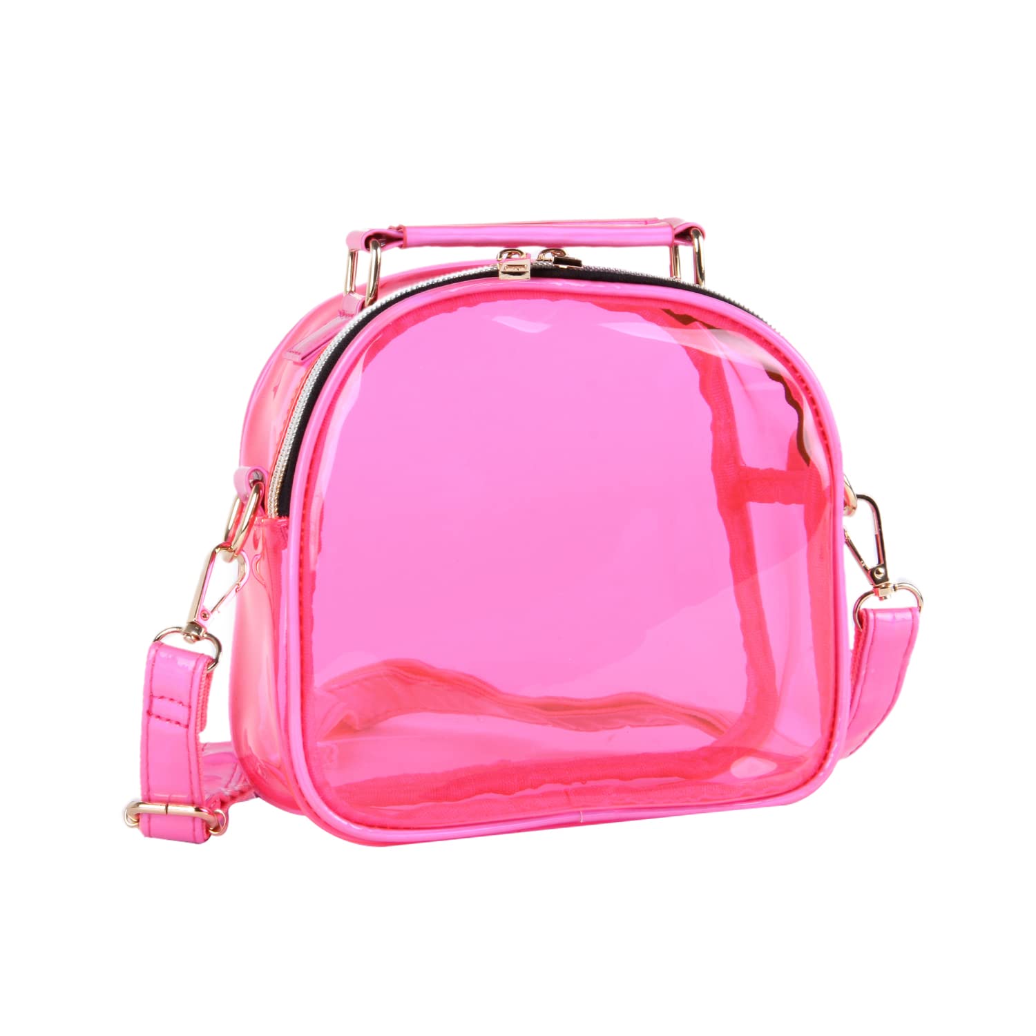 Oweisong Clear Crossbody Purse for Women - Neon Transparent Jelly Handbag, Stadium Approved See-Through Bag, Perfect for Concerts, Sports Games & Festivals