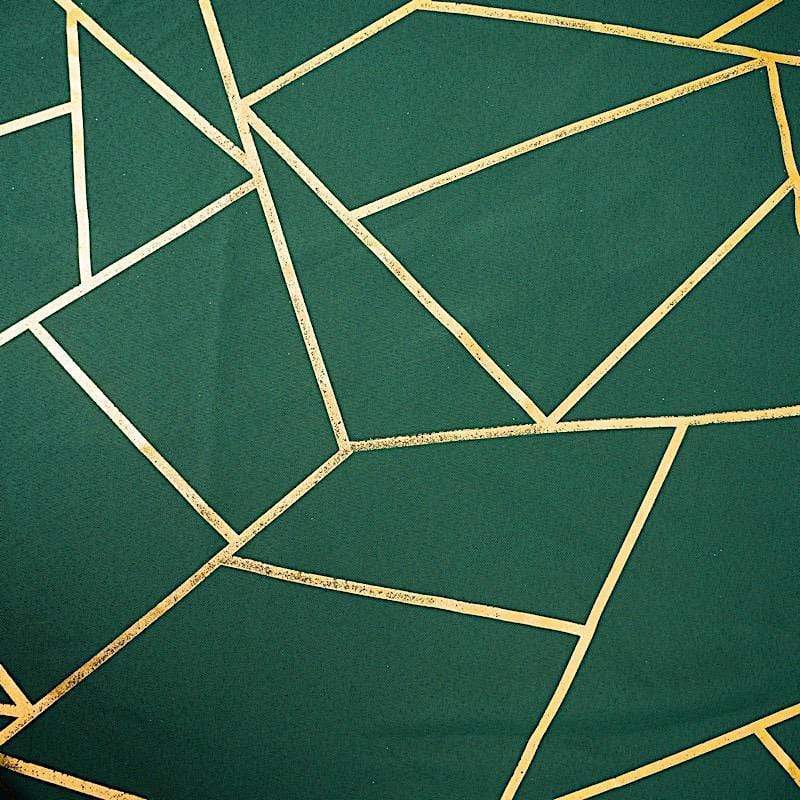 54x54 Inch Polyester Square Table Overlay with Metallic Geometric Design - Perfect for Wedding, Party, and Home Decor
