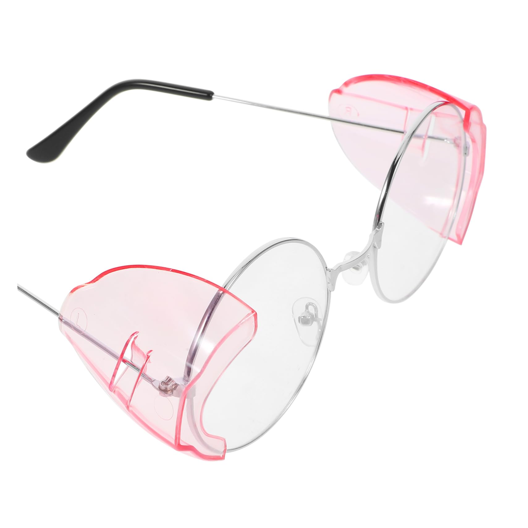 HOMSFOU 2 Pairs TPU Side Protectors for Glasses - Durable Protective Shields, Side Visor with Single Hole Design - Safety Glasses Accessories for Work, Sports & Outdoor Activities