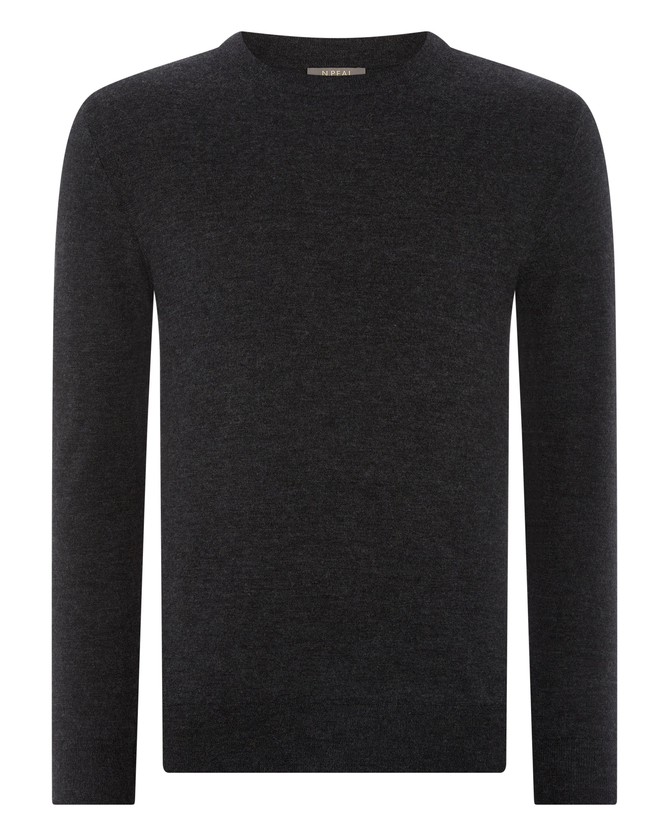 Premium Men's Cashmere Sweater - Fine Gauge Round Neck Jumper in Dark Charcoal Grey | Soft & Warm Winter Knitwear for Office & Casual Wear
