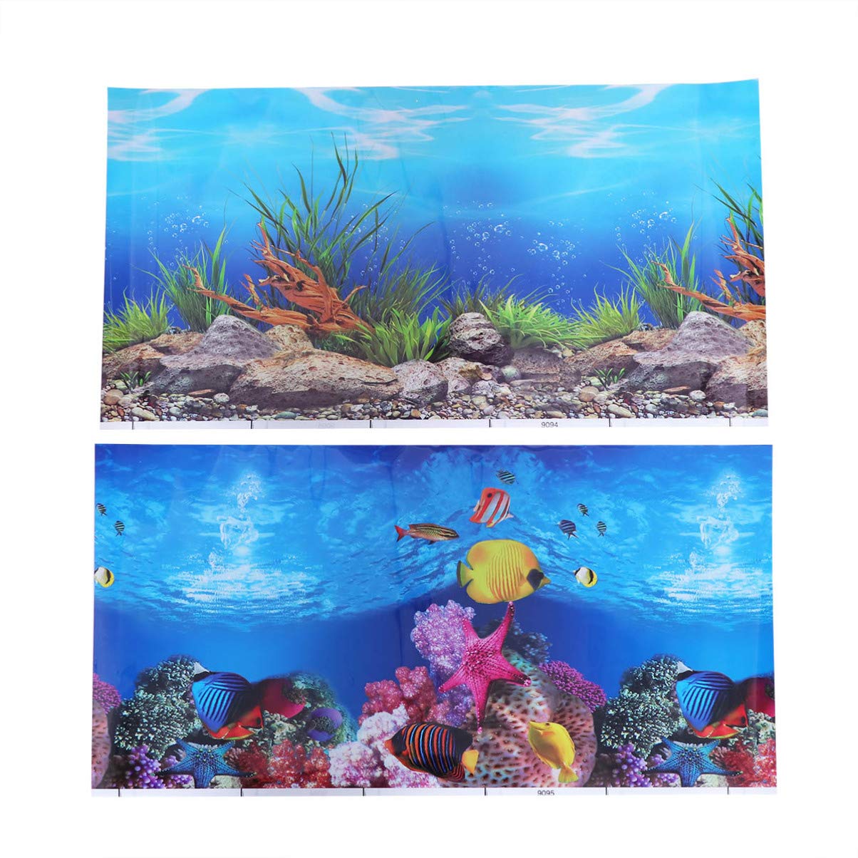 Baluue Double-Sided Aquarium Background Sticker - Fish Tank Landscape Decor for Freshwater & Saltwater Aquariums - Perfect for Home, Office, or Pet Store Display