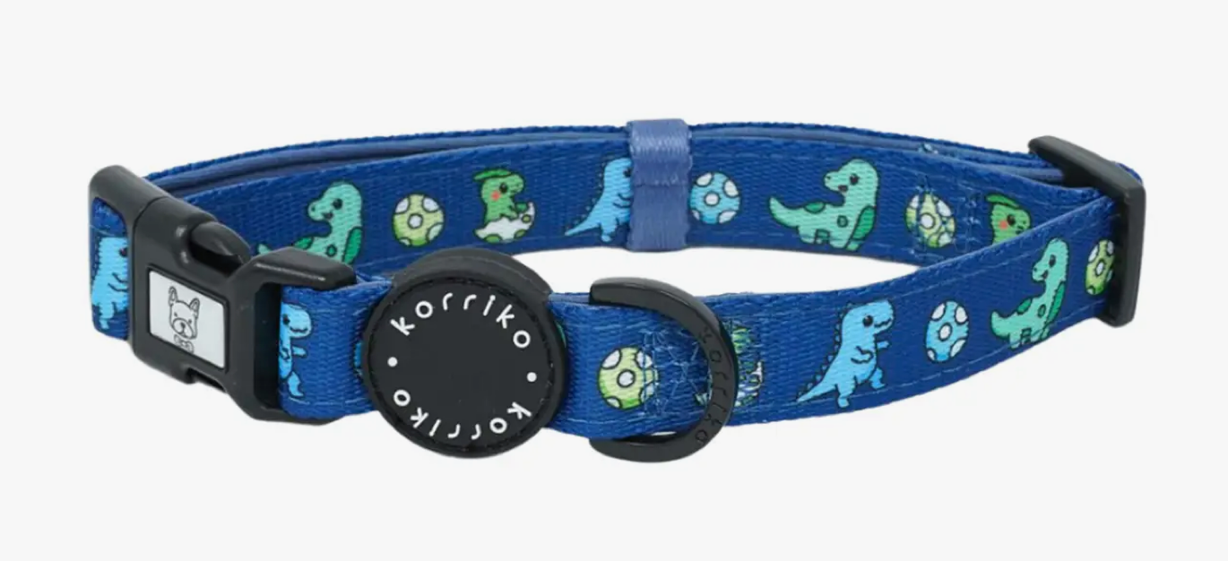 Premium Korriko Dog Collar - Adjustable Nylon Pet Collar with Metal Buckle for Small Medium Large Dogs - Perfect for Walking, Training & Outdoor Adventures