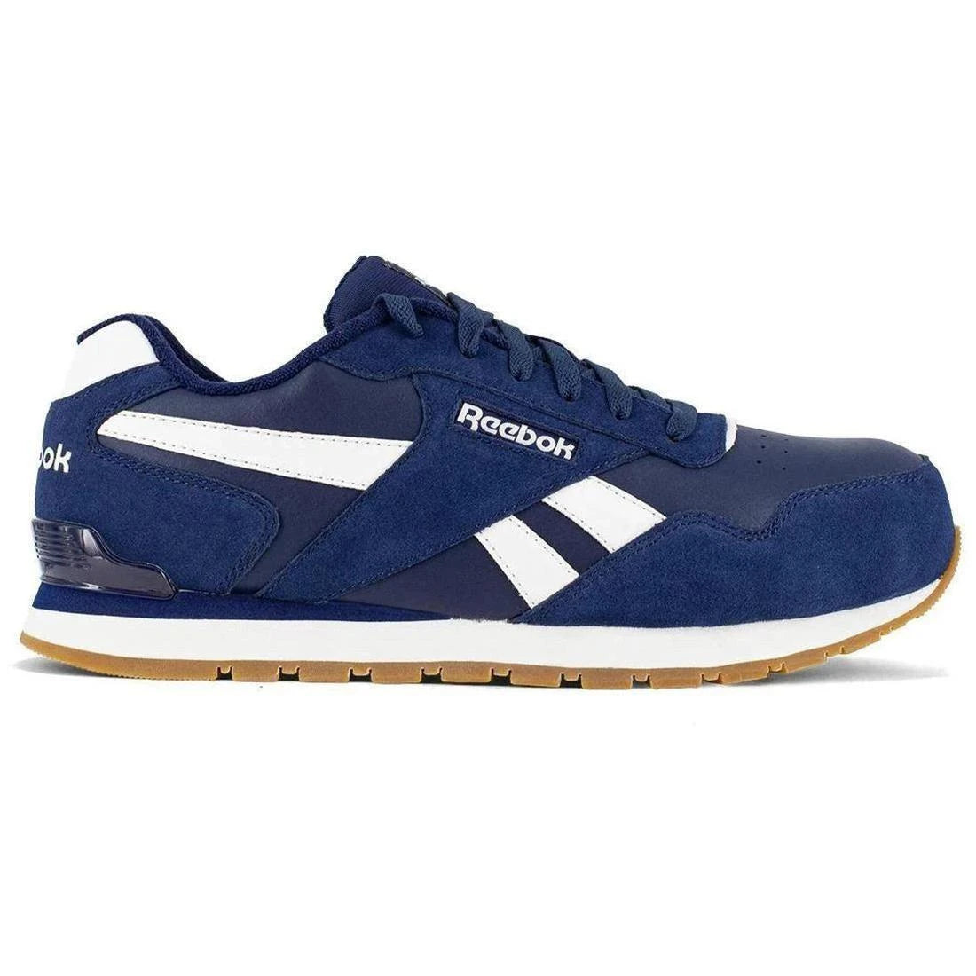 Harman Composite Toe Athletic Work Shoes for Men - Lightweight Safety Shoes, Navy/White - Perfect for Construction, Warehouse & Outdoor Work