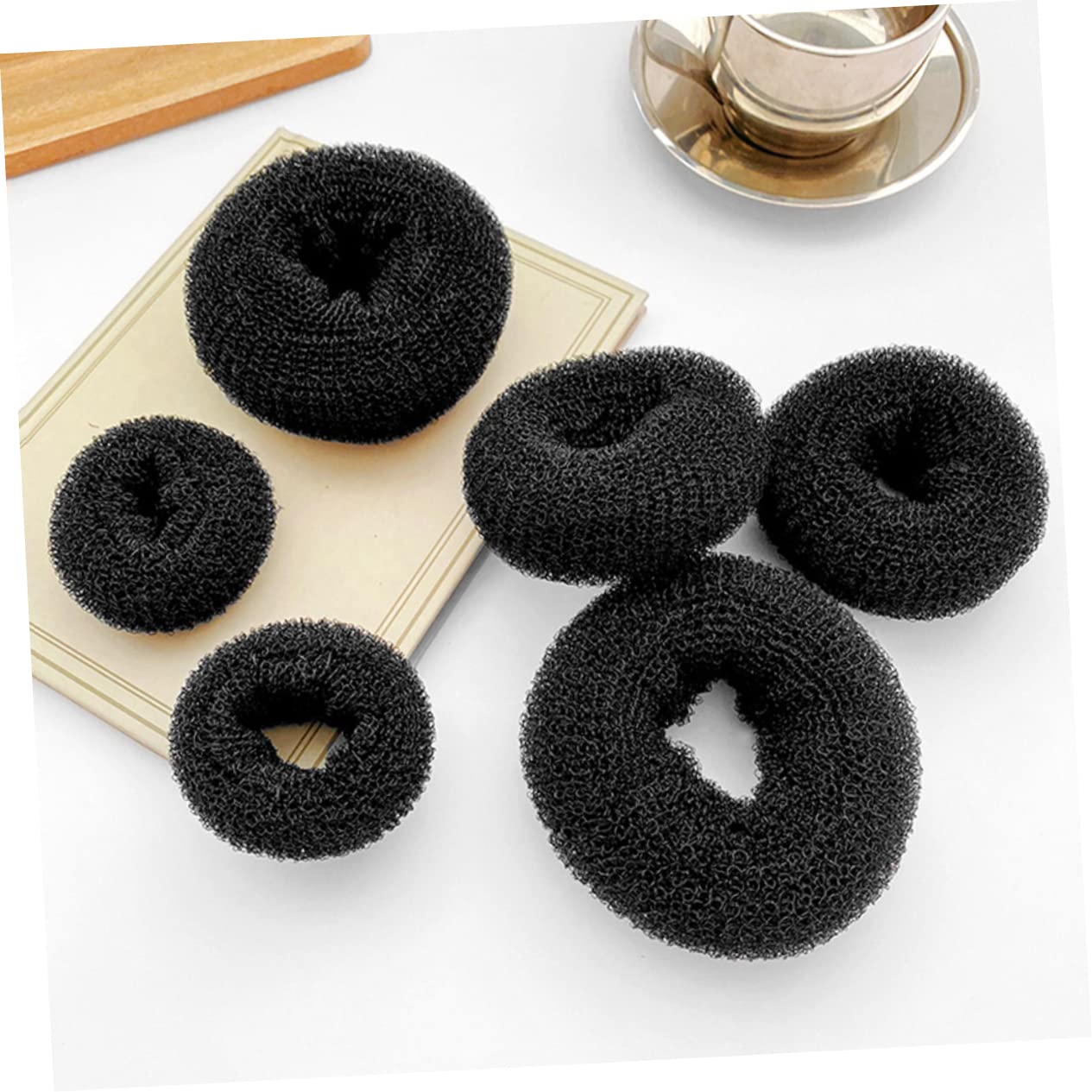 FOMIYES 12-Piece Hair Bun Maker Set for Women - Hair Donut Rings & Bun Shapers - Perfect for Updos, Ponytails & Stylish Hairstyles (Great for Weddings, Parties & Everyday Use)