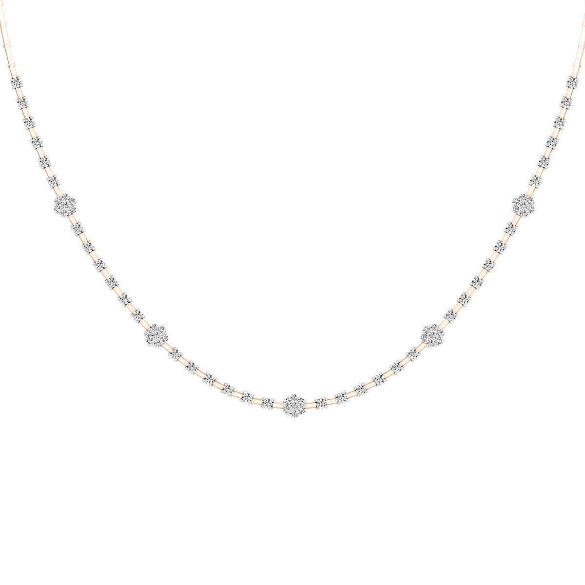Dazzlingrock 1.95 Carat Round Diamond Flower Pendant Necklace for Women in 14K Gold - Perfect for Weddings, Anniversaries & Special Occasions
