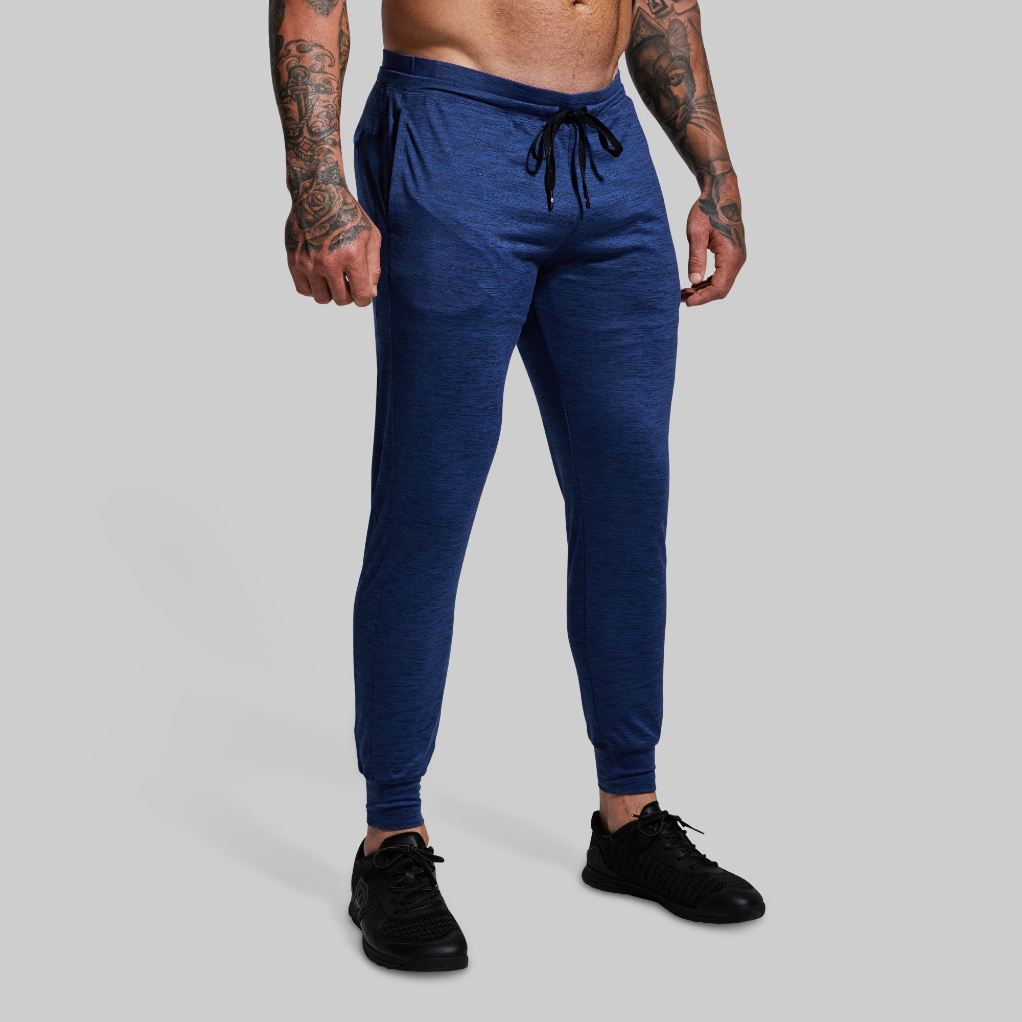 Men's Comfortable Athleisure Jogger Pants - Navy Blue Lounge Pants for Relaxing, Running Errands & Casual Wear