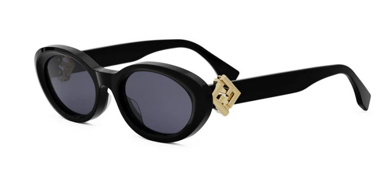 Fendi Diamonds FE40140U Black Oval Sunglasses for Women - Luxury Designer Shades for Fashion & Outdoor Activities