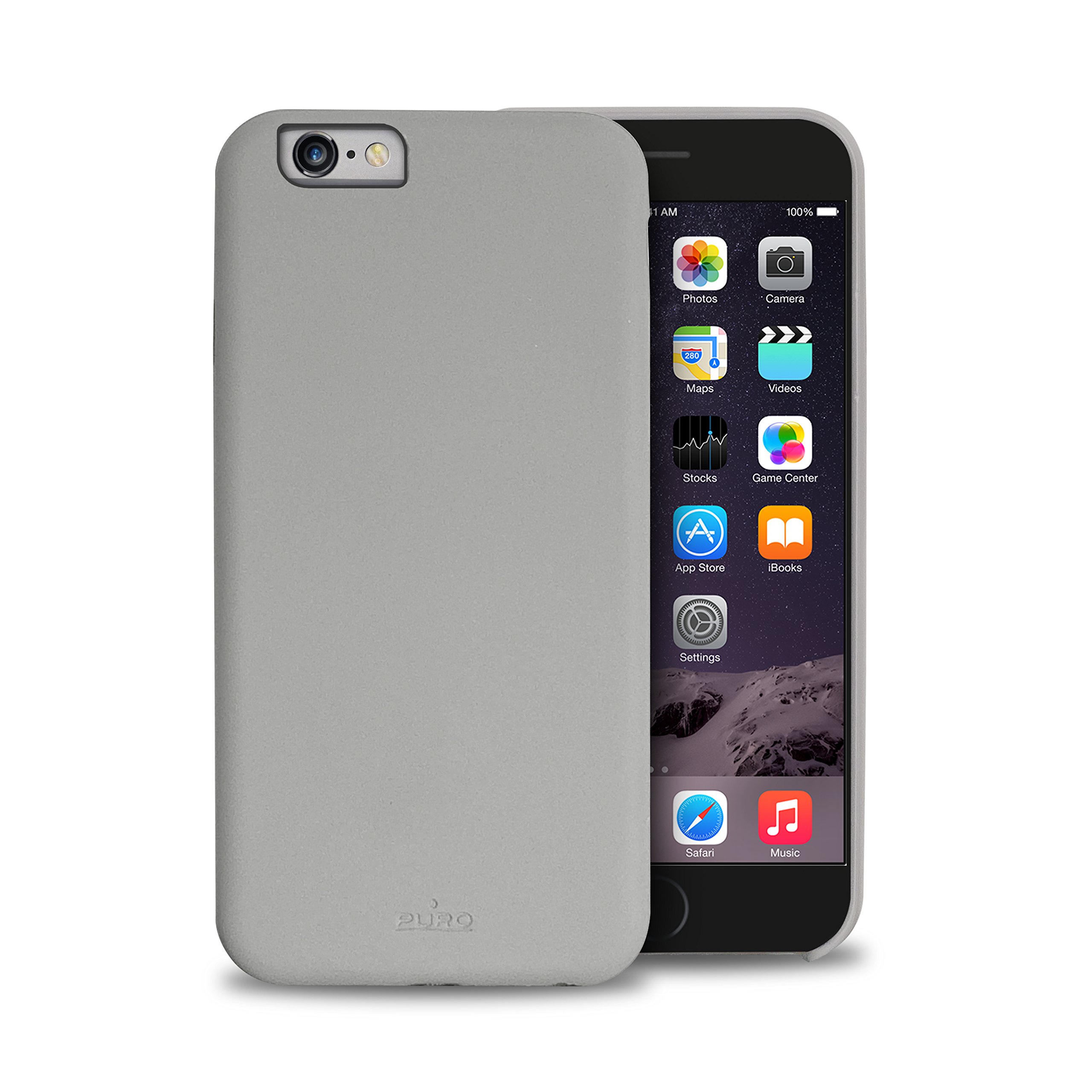 Premium Soft Touch Protective Case for iPhone 6 Plus - Slim Fit Shockproof Cover with Anti-Slip Grip (Grey) | Perfect for Everyday Use, Work & Travel Protection