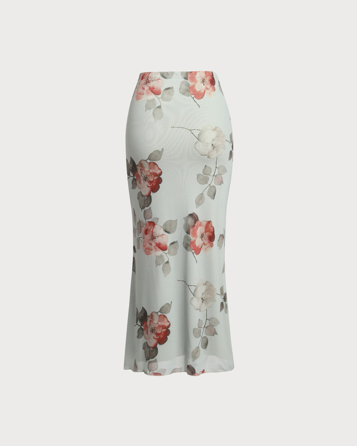 Floral Print Elastic Waist Midi Skirt for Women - Comfortable Stretch A-Line Skirt for Spring Summer, Perfect for Office, Dating & Casual Outfits