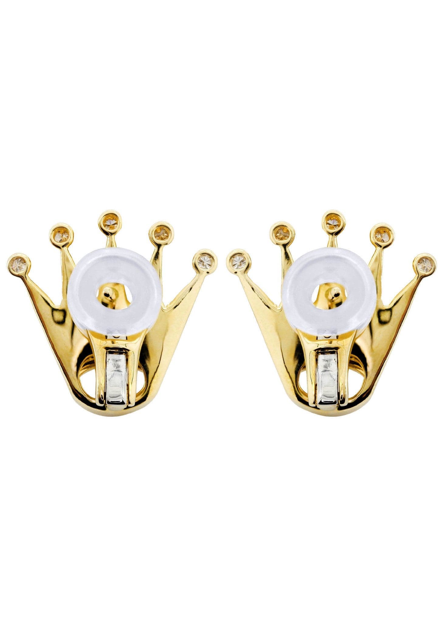 14K Yellow Gold Men's Diamond Earrings - 0.87 Carat Stud Earrings for Men | Perfect for Gifts, Weddings & Special Occasions