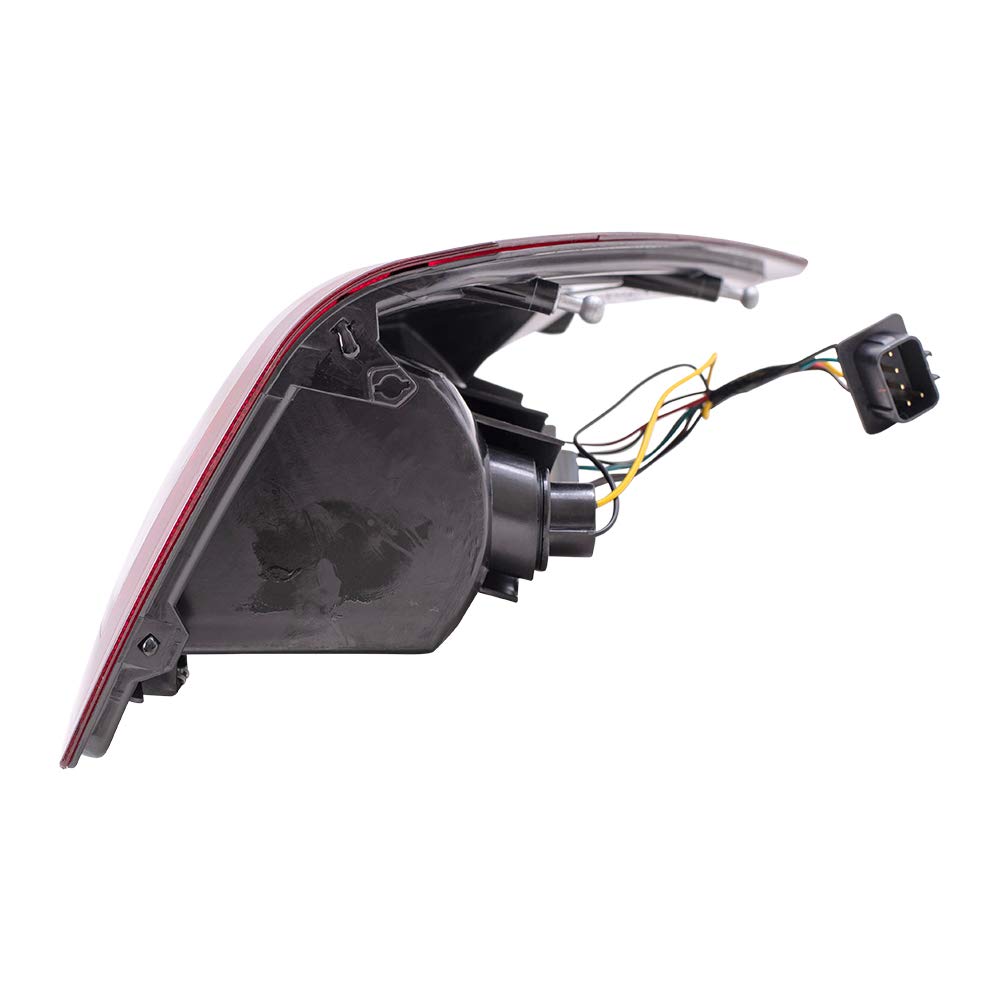 Brock Replacement Tail Light Set - Driver & Passenger Side with Bulb Sockets & Wiring Harness - Compatible with 2005-2006 Jeep Grand Cherokee (Part# 55156615AF, 55156614AF) - Easy DIY Installation for Headlight Restoration & Night Driving Safety