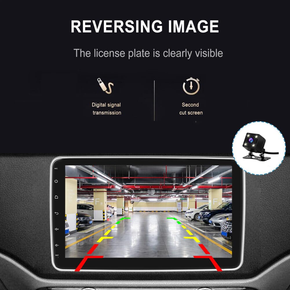 1 Din Android 13 Car Stereo with Wireless CarPlay & Android Auto - 10.1