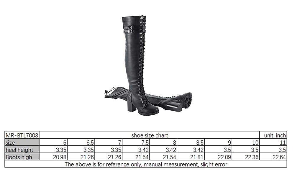 GARGOYLE BELLS Women's Over The Knee Boots - Lace Up Thigh High Boots with Zip & Buckle Closure, Soft Leather Tall Boots for Women | Perfect for Fall Winter Fashion, Party & Night Out Outfits