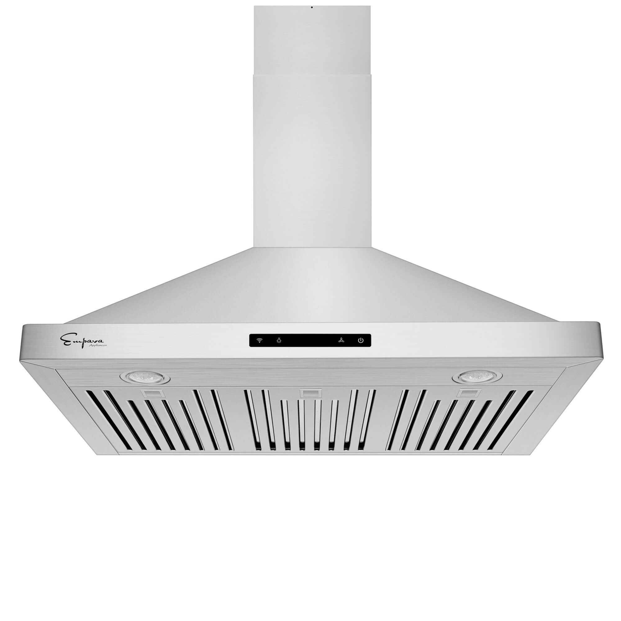 Empava 36 Inch Stainless Steel Ducted Wall Mount Range Hood - 36RH04 | Powerful Kitchen Ventilation for Smoke & Odor Removal | Perfect for Modern Home Cooking & Grilling