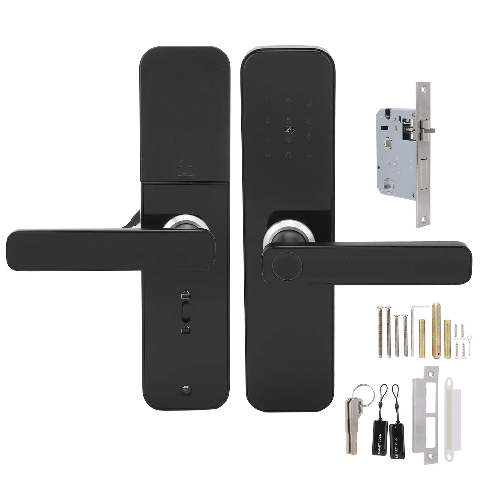 Smart Fingerprint & Password Door Lock - Mxzzand APP Control, Anti-Lock Function, Aluminum Alloy, High Recognition Rate, Easy Installation with Emergency Power Supply - Perfect for Home, Office & Vacation Rental Security