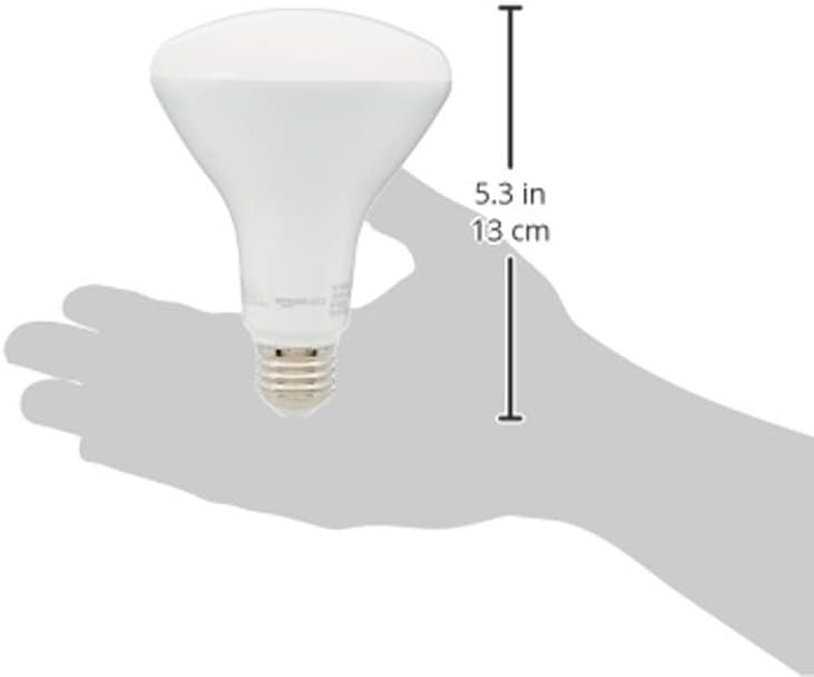 Amazon Basics 65W Equivalent BR30 LED Light Bulbs - Soft White 2700K, Dimmable, 10,000 Hour Lifespan (6-Pack) - Perfect for Recessed Lighting, Ceiling Fans & Home Decor