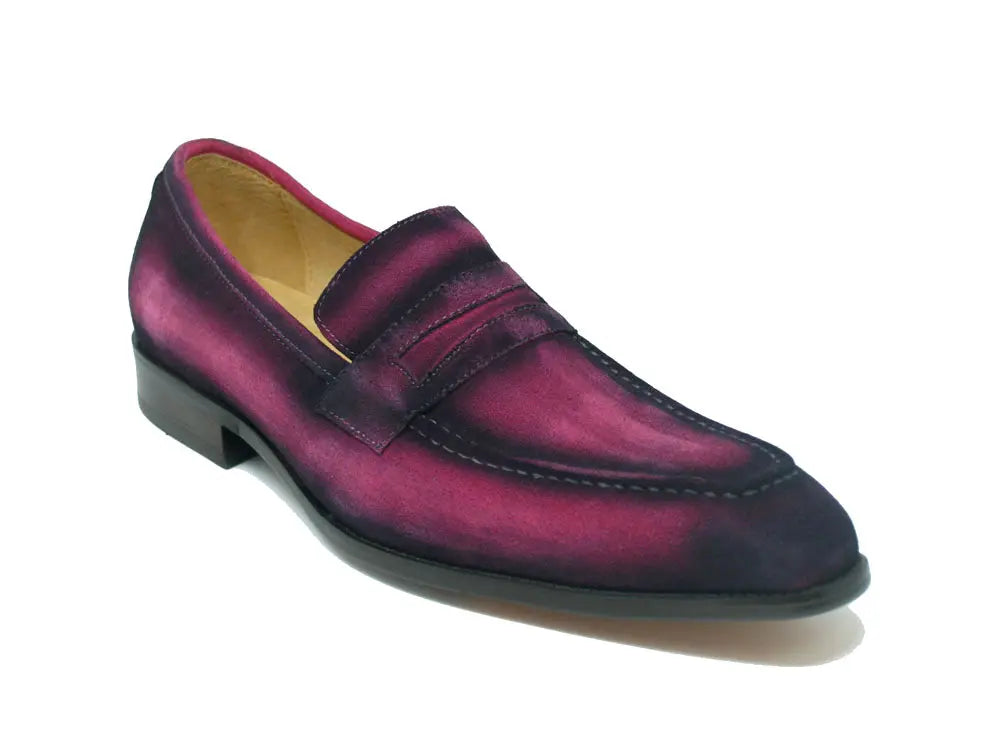 Premium Burnished Suede Penny Loafers for Men - Comfortable & Stylish Slip-On Dress Shoes - Perfect for Business, Casual & Office Wear