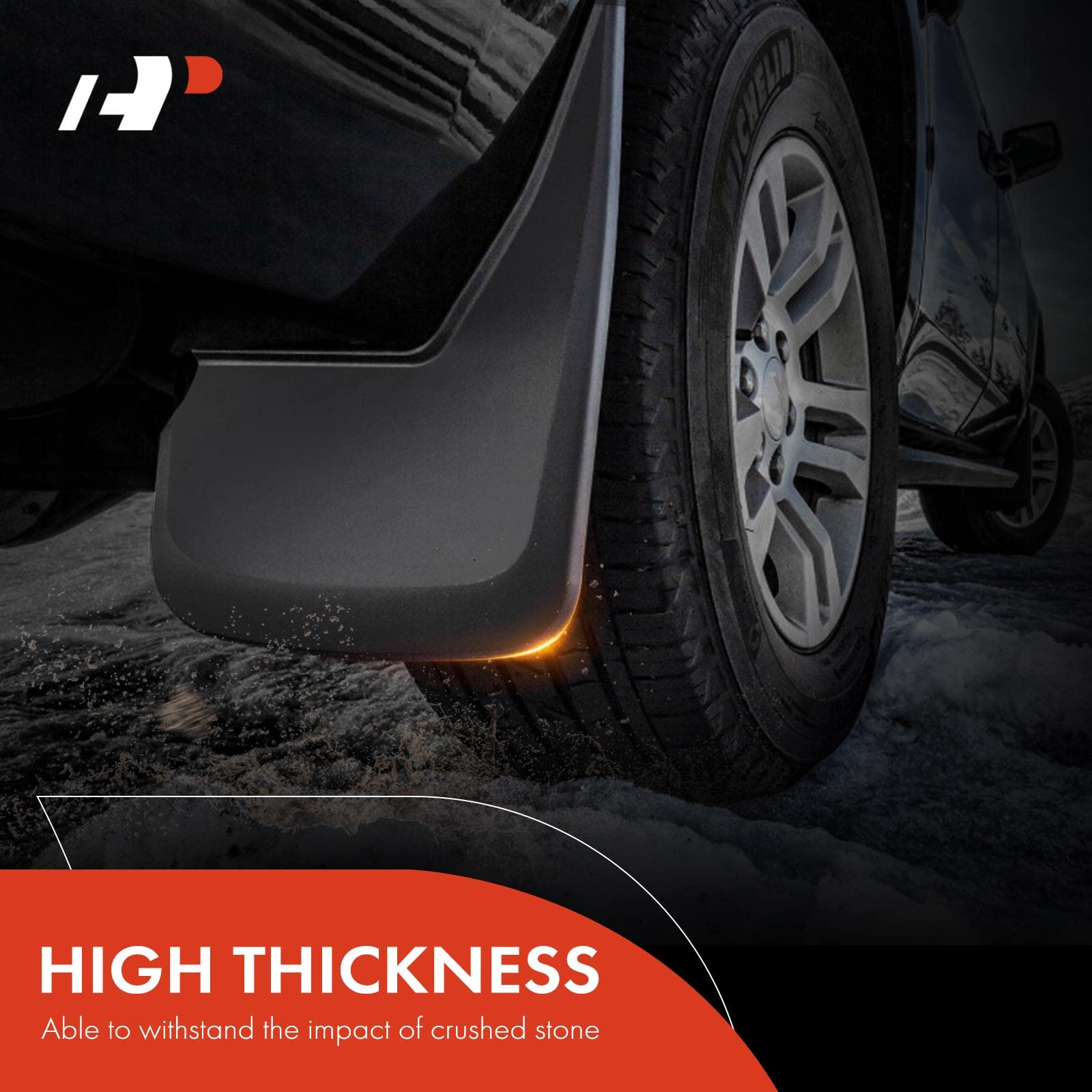 Premium 4PCS Mud Flaps Splash Guards for 2008-2012 Honda Accord Sedan - Front & Rear Set (Driver & Passenger) - Durable Black Mudguards with Hardware Accessories | All-Weather Protection Against Road Debris & Splashes