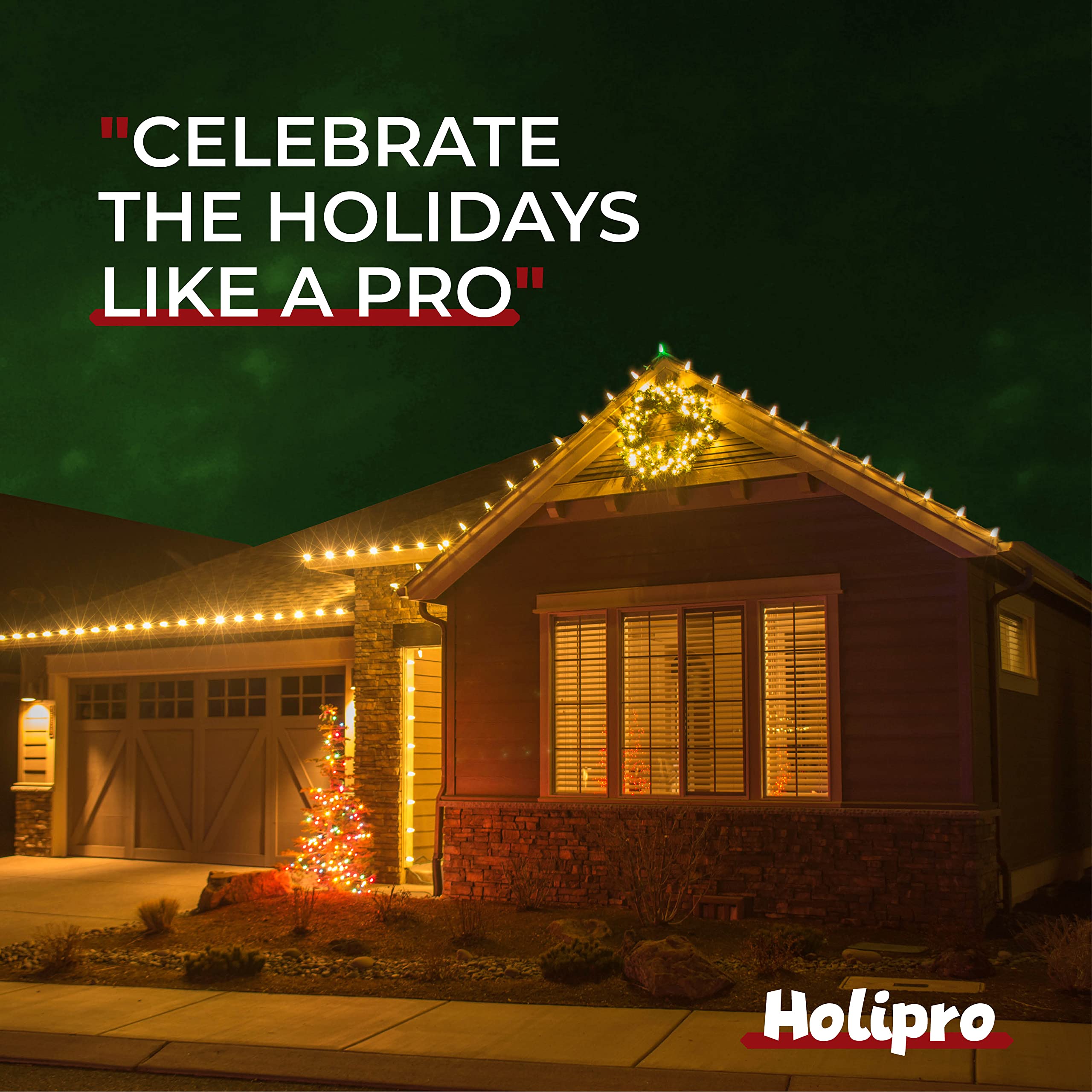 400-Pack All-Purpose Christmas Light Clips for Outdoor Holiday Decorations - Universal Fit for Mini, C6, C7, C9, Rope & Icicle Lights - Easy Shingle & Gutter Mounting (No Tools Needed) - Perfect for Roof, Fence & Window Decor - Made in USA