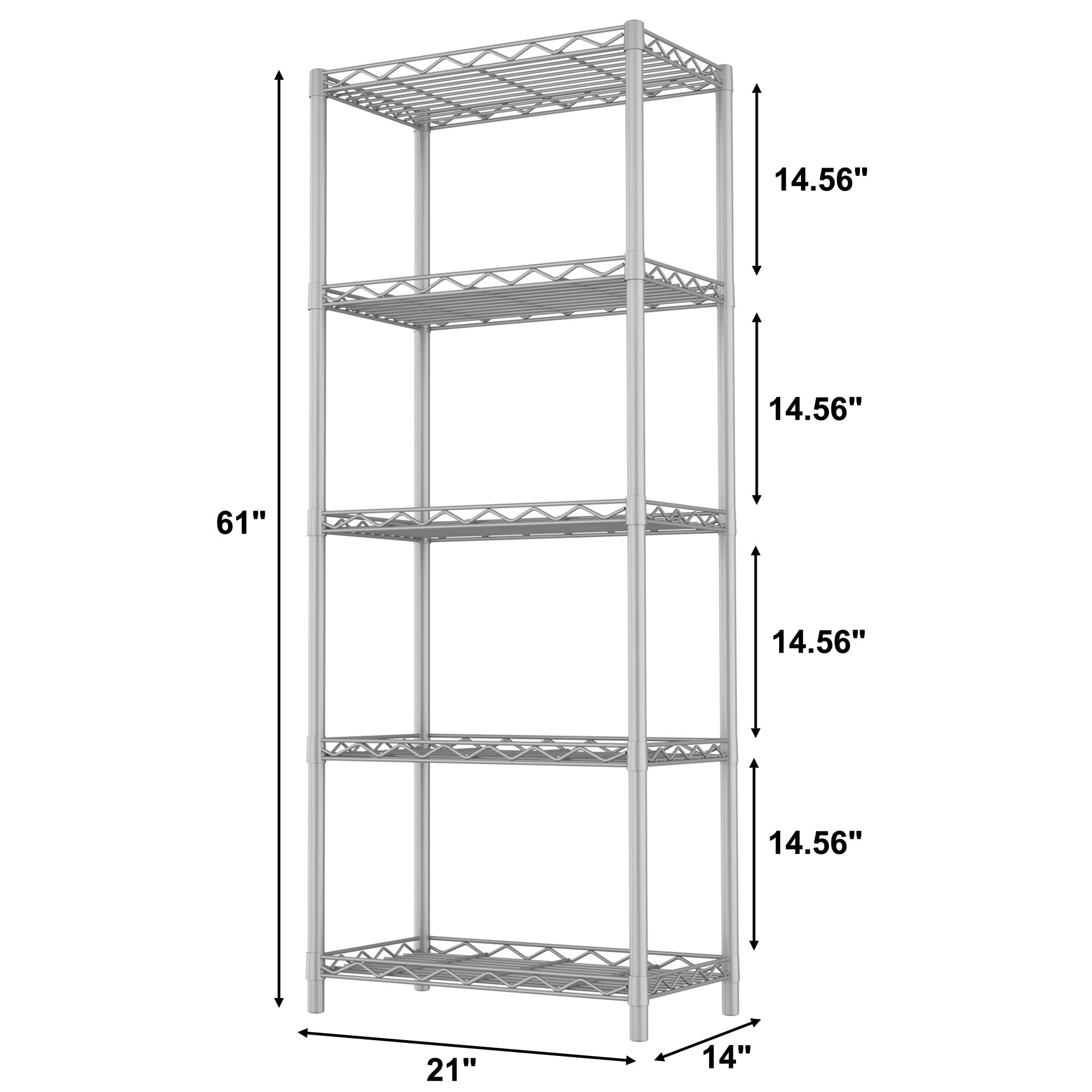 HOMEFORT 5-Tier Wire Shelving Unit - 21