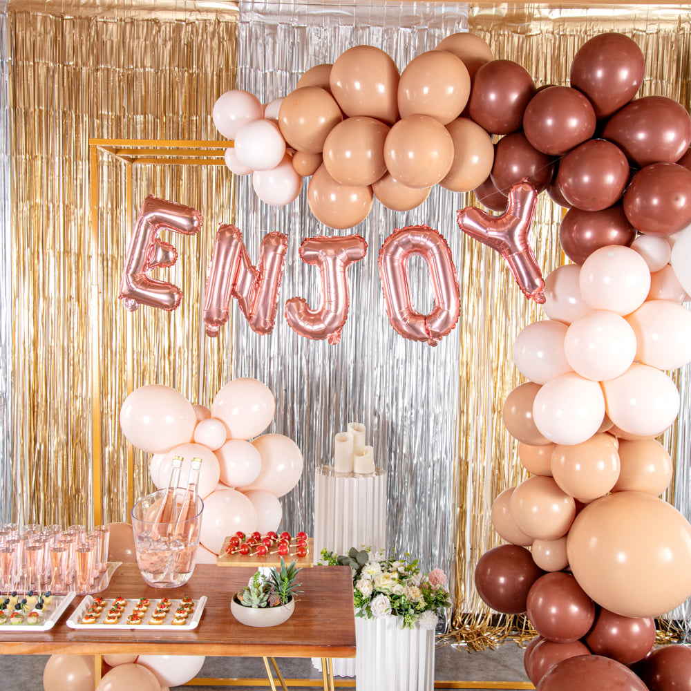 Rose Gold Mylar Letter O Balloon - 16 Inch Party Decoration for Birthdays, Anniversaries & Celebrations - 1 Count Box
