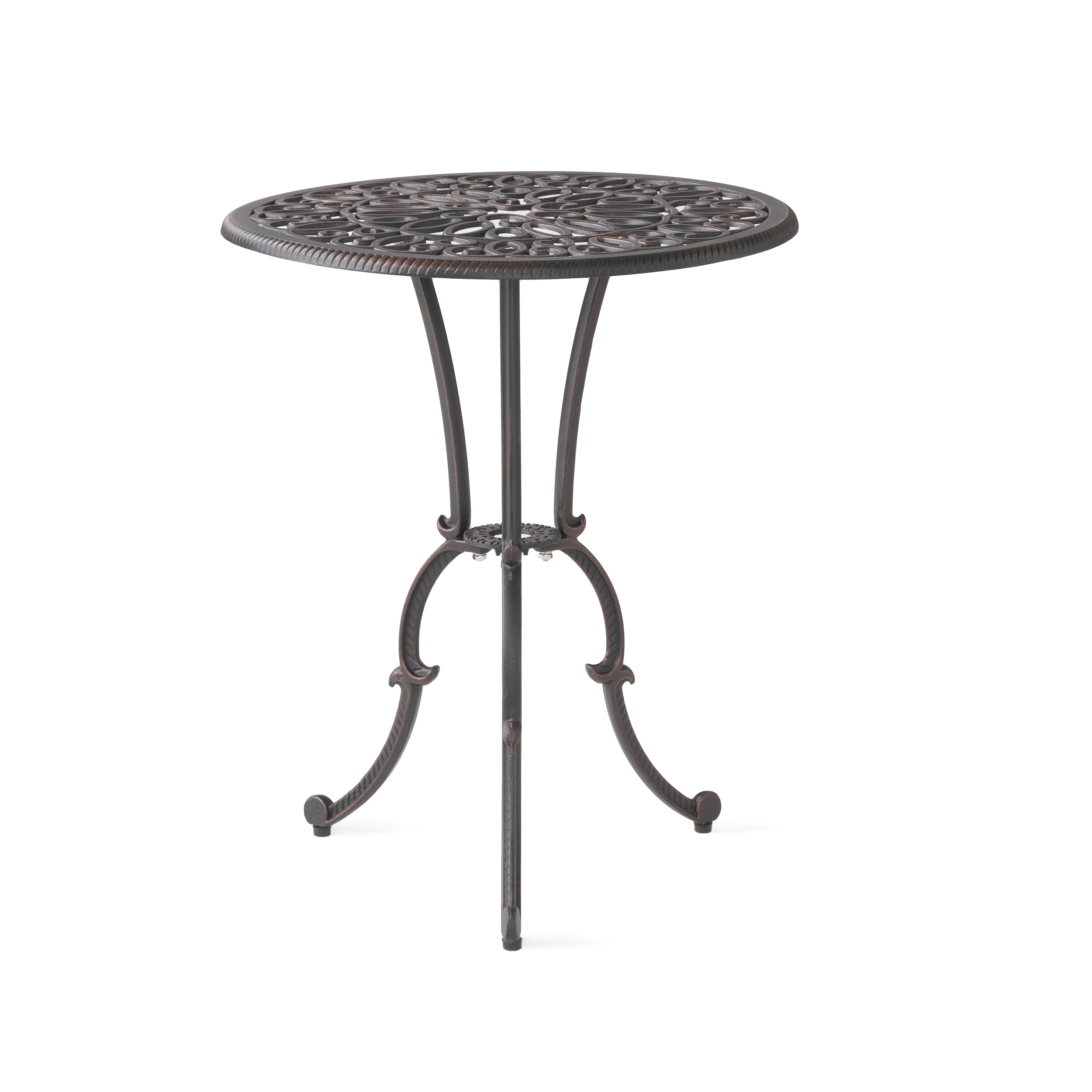 Charleston 3-Piece Cast Iron Bistro Set - Outdoor Patio Dining Furniture for Garden, Balcony & Backyard