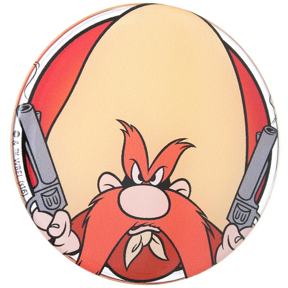 Looney Tunes Yosemite Sam Car Emblem Sticker - 3D Domed Decal with Multicolor & Chrome Finish for Cars, Trucks, Motorcycles | Easy to Apply on Vehicles, Laptops, Phones & Windows | Perfect for Car Enthusiasts, Gifts & Pop Culture Fans