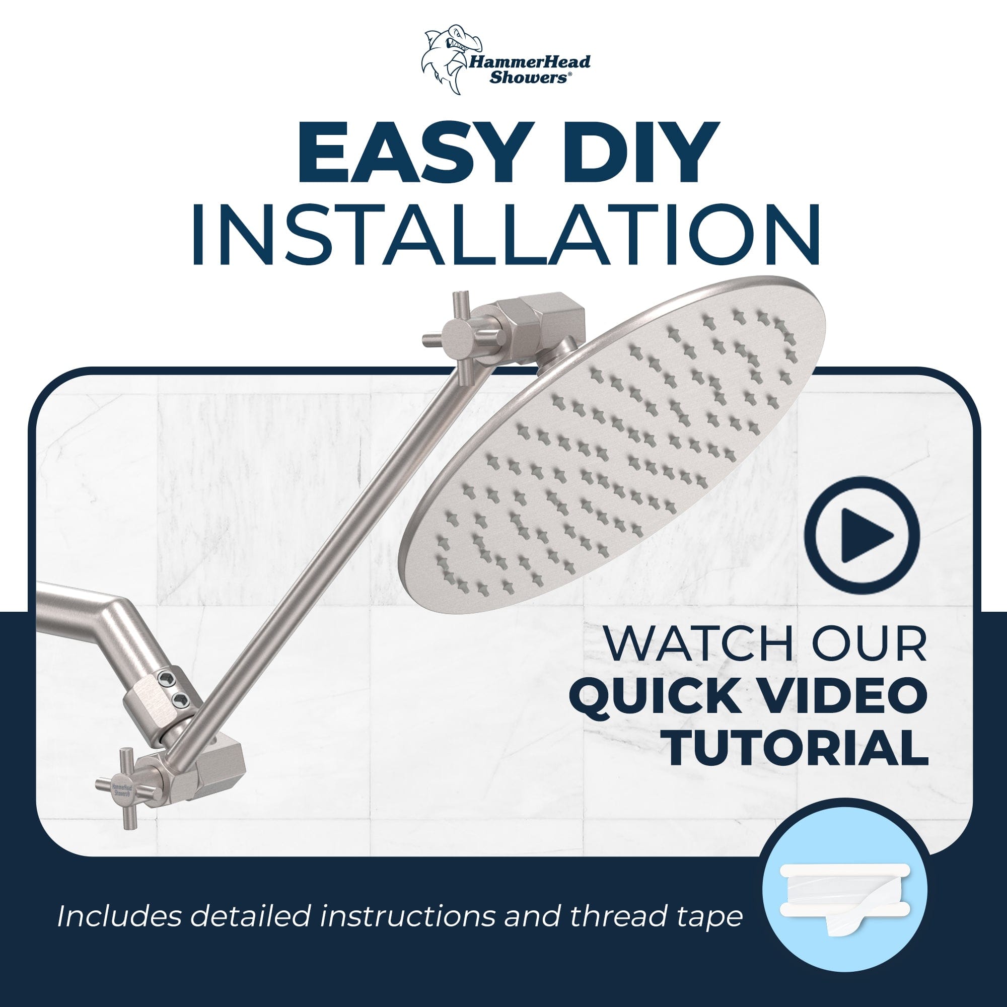 All Metal Adjustable Shower Arm Extension - Extendable Shower Pipe for Height Adjustment, Perfect for Bathroom Renovation & Comfortable Showering Experience