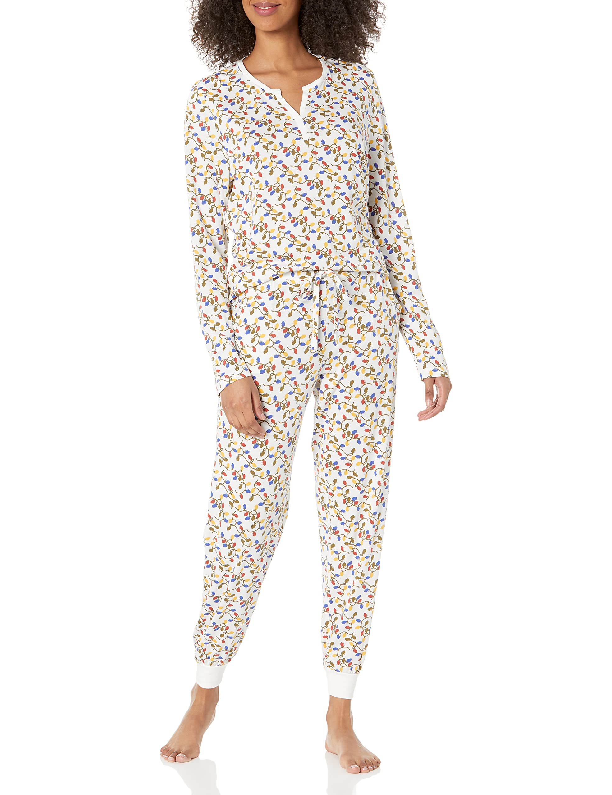 Cosabella Women's Long Sleeve Thermal Top & Jogger Pants Set - Soft Lounge Wear for Ski Trips, Winter Travel & Cozy Home Relaxation