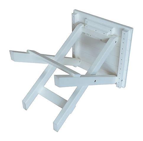 A & L Furniture Poly Coronado Square Folding Bistro Table - Outdoor Patio, Balcony, Garden Dining Set - Weather-Resistant & Space-Saving Design