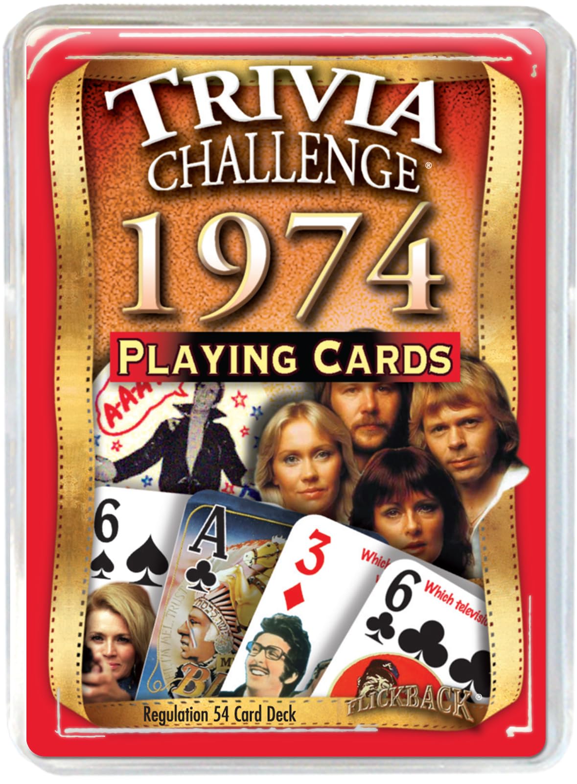 1974 Trivia Playing Cards - Fun Historical Facts Game for Birthday Parties, Anniversary Celebrations & Family Game Nights | Vintage Themed Card Deck for Adults & Teens