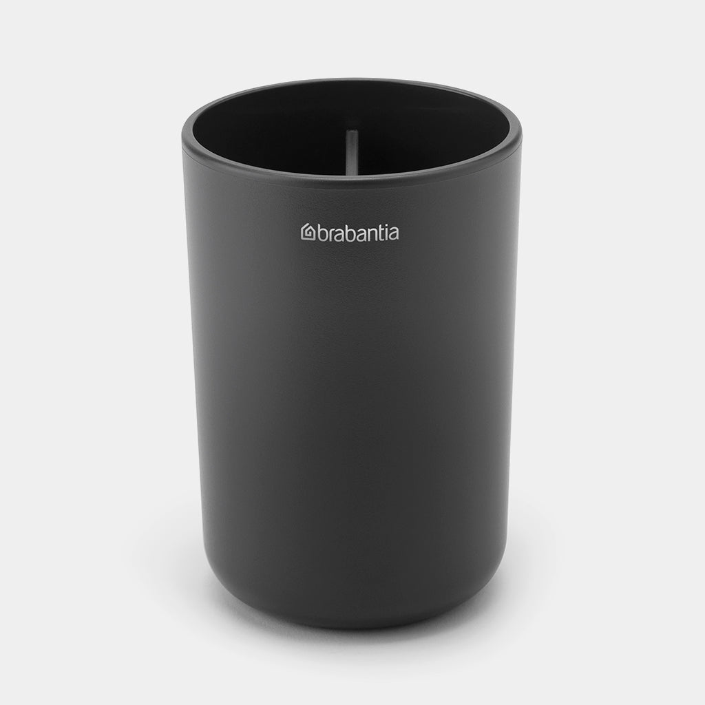Brabantia Stainless Steel Toothbrush Holder - Wall Mount or Countertop Bathroom Organizer for Brushes & Oral Care Essentials | Perfect for Modern Homes & Spa-Like Bathrooms