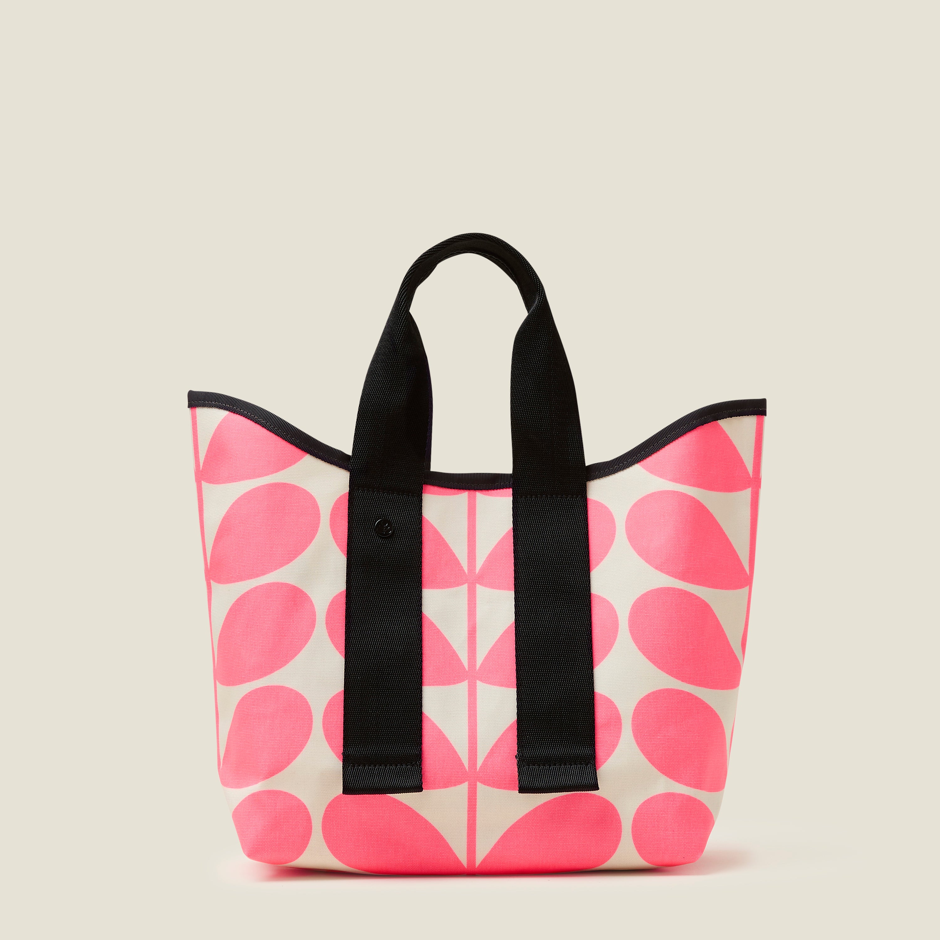 Carrysmall Basic Tote Bag - Solid Stem Neon Pink | Lightweight & Durable Everyday Tote for Work, Shopping & Beach